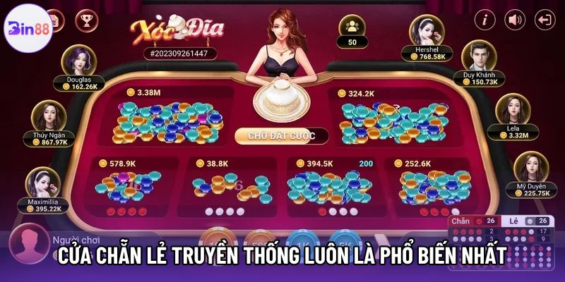 Cửa chẵn lẻ truyền thống luôn là phổ biến nhất Cửa chẵn lẻ truyền thống luôn là phổ biến nhất